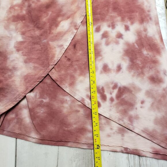 Knox Rose Muave Pink Tie Dye Drape Cardigan Sweater Open Front Small Hippie - Picture 6 of 13